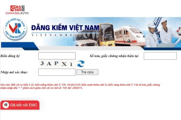 Tra cứu phạt nguội ô tô tại Cổng thông tin điện tử của Cục Đăng kiểm Việt Nam